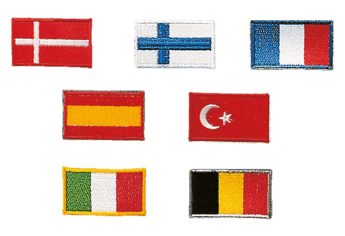Distintivi bandiere nazionali da cucire