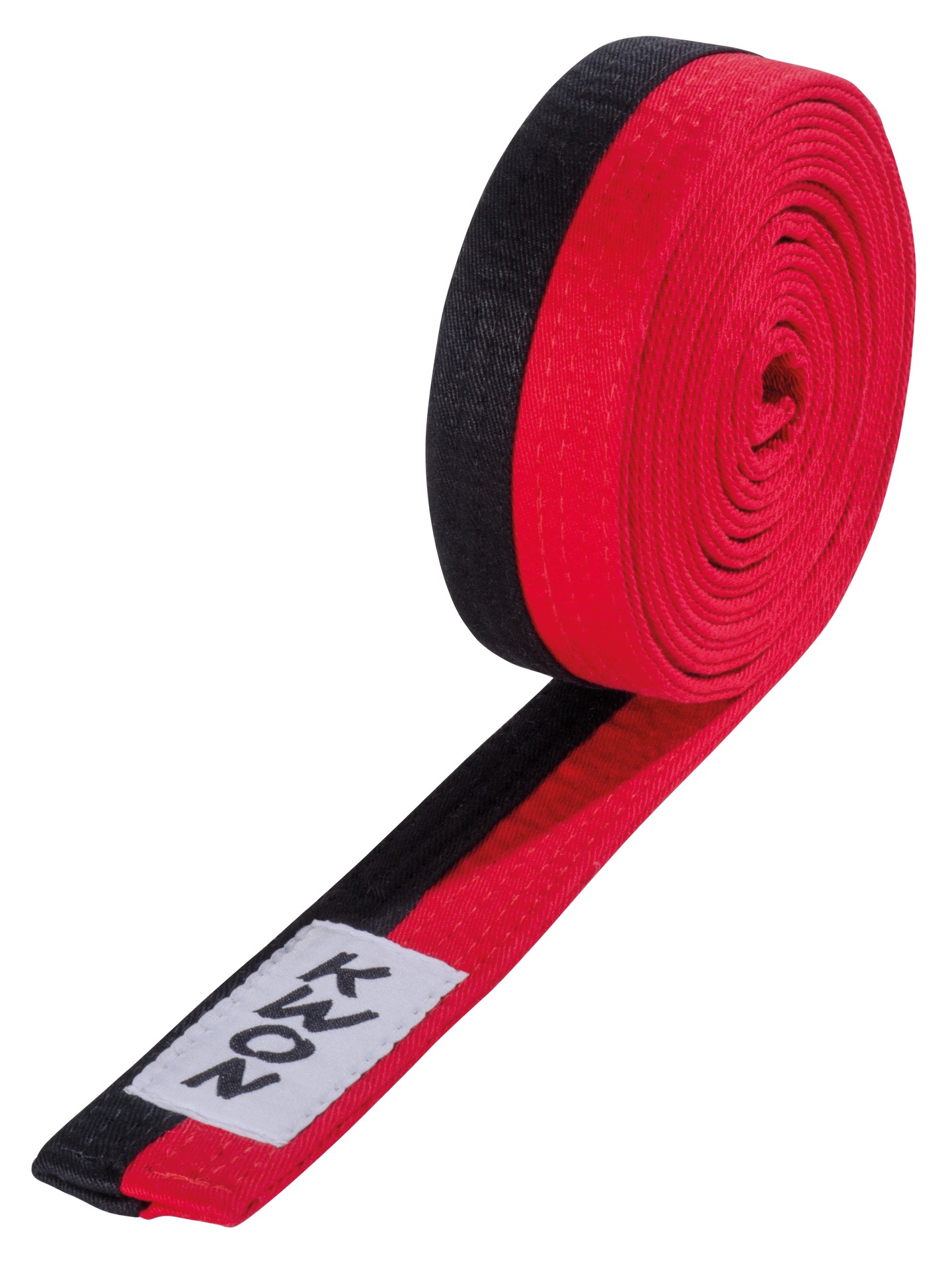Cintura Arti Marziali Poomsae nero/rosso