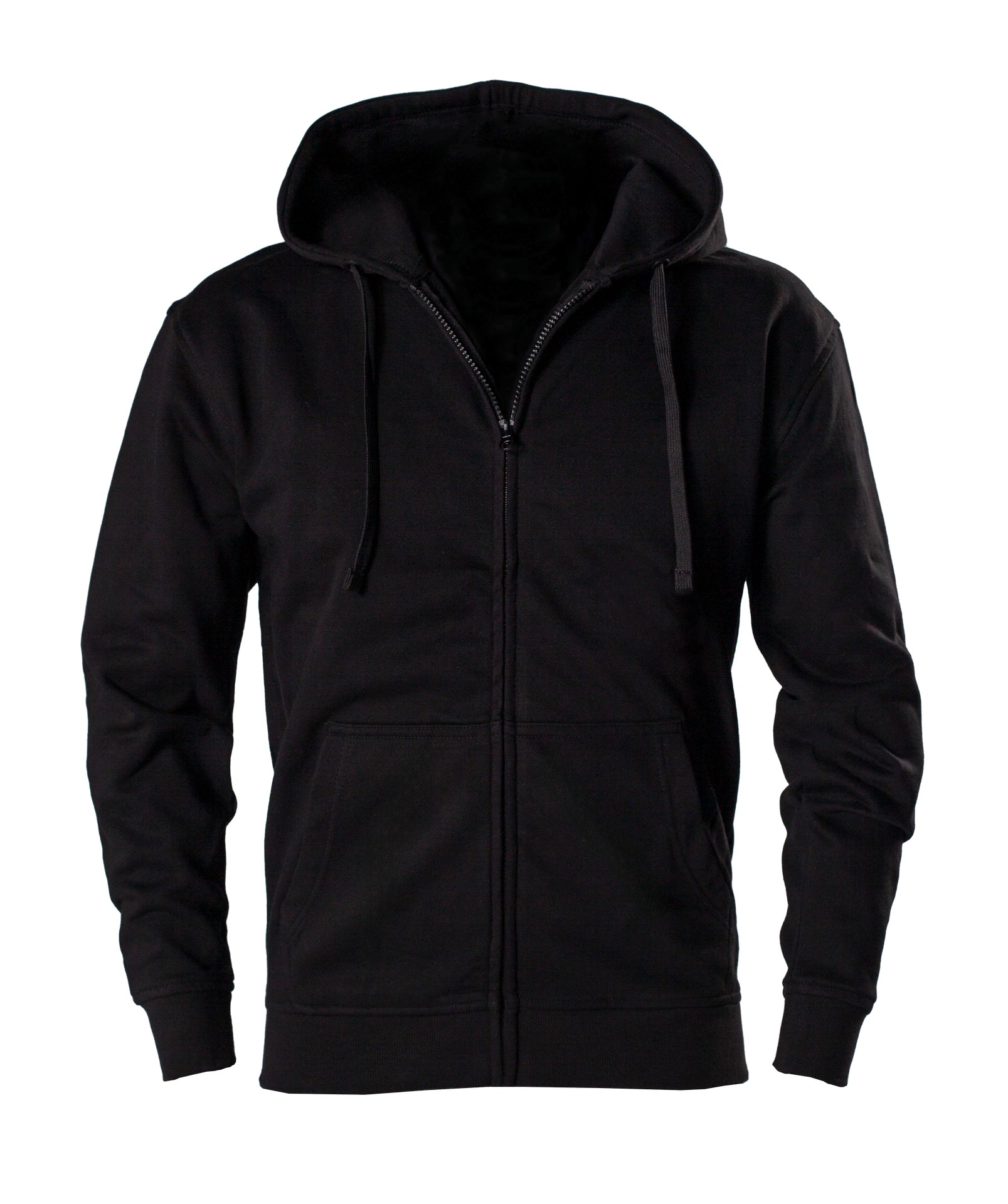 Felpa con cappuccio con zip nera