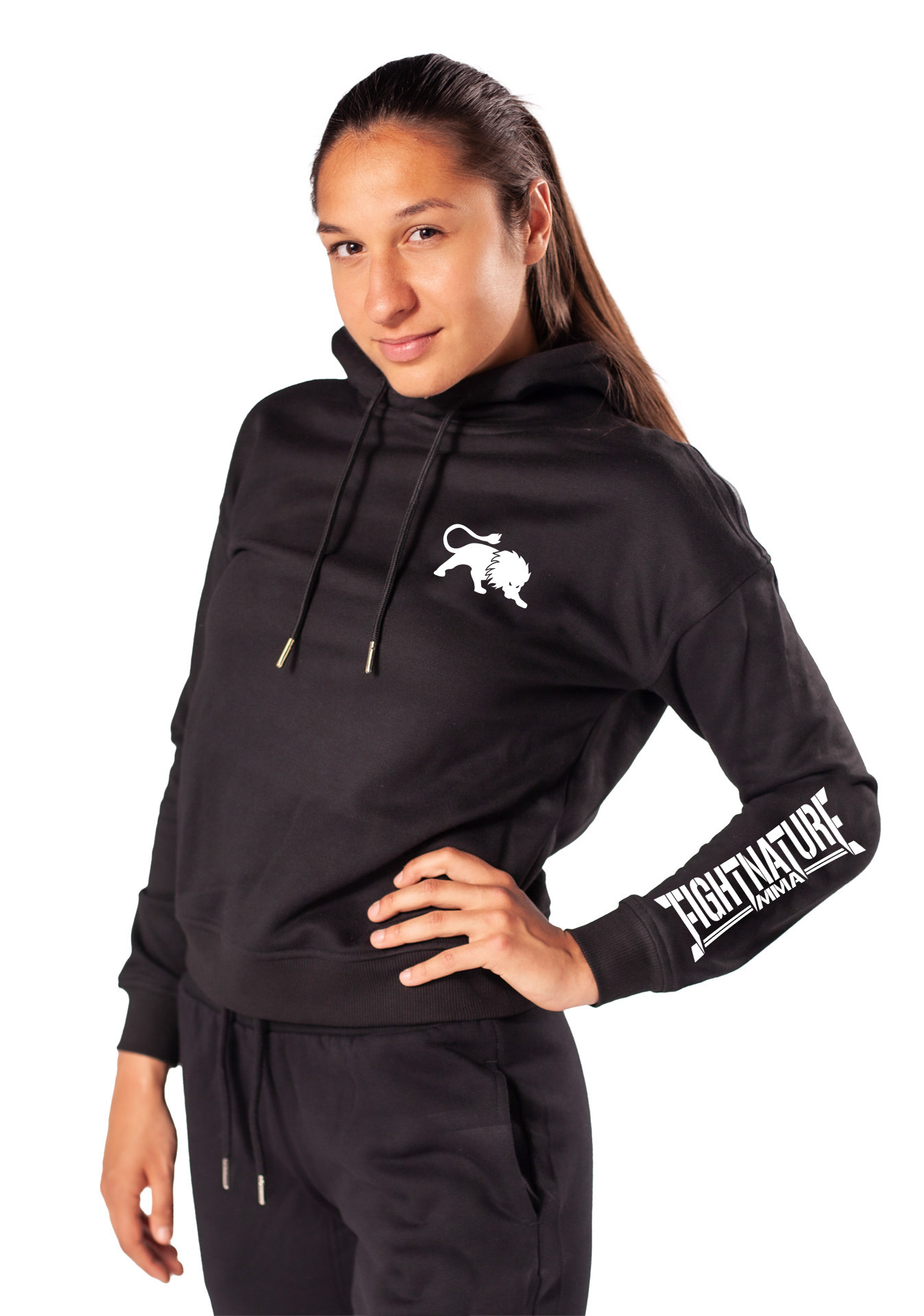 FIGHTNATURE Felpa con cappuccio da dona