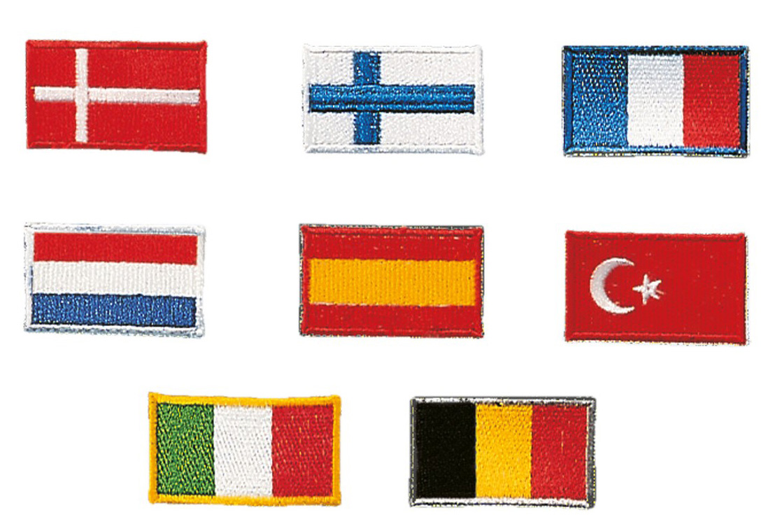 Distintivi bandiere nazionali da cucire